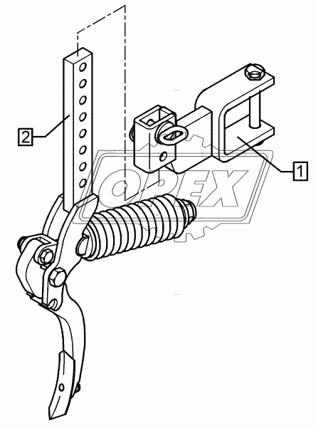 Track scraper with holder FSU-P50 80x80