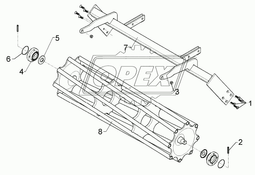 Tube bar roller 2,0m RSP 400