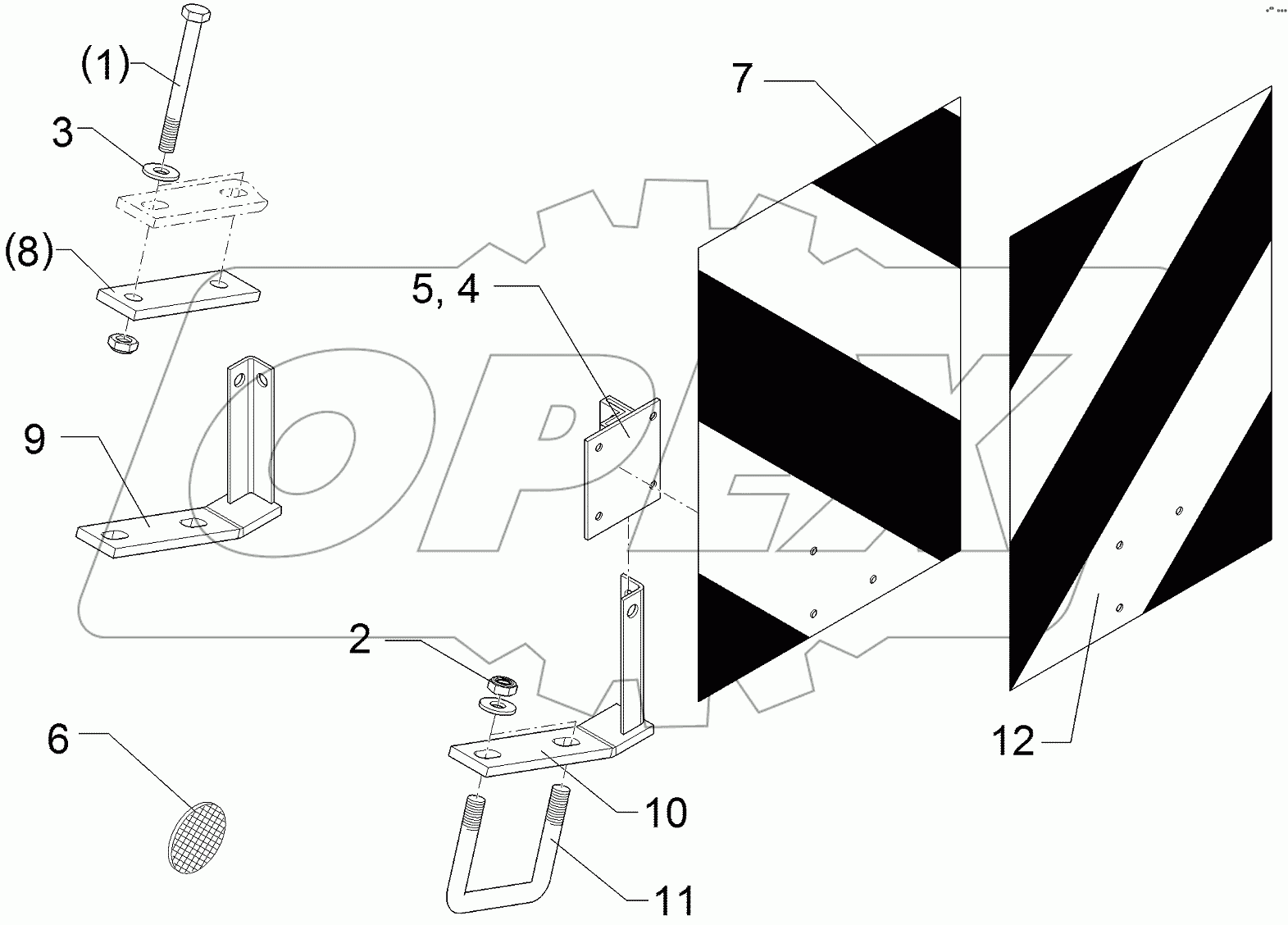 670 1710 Lateral warning board