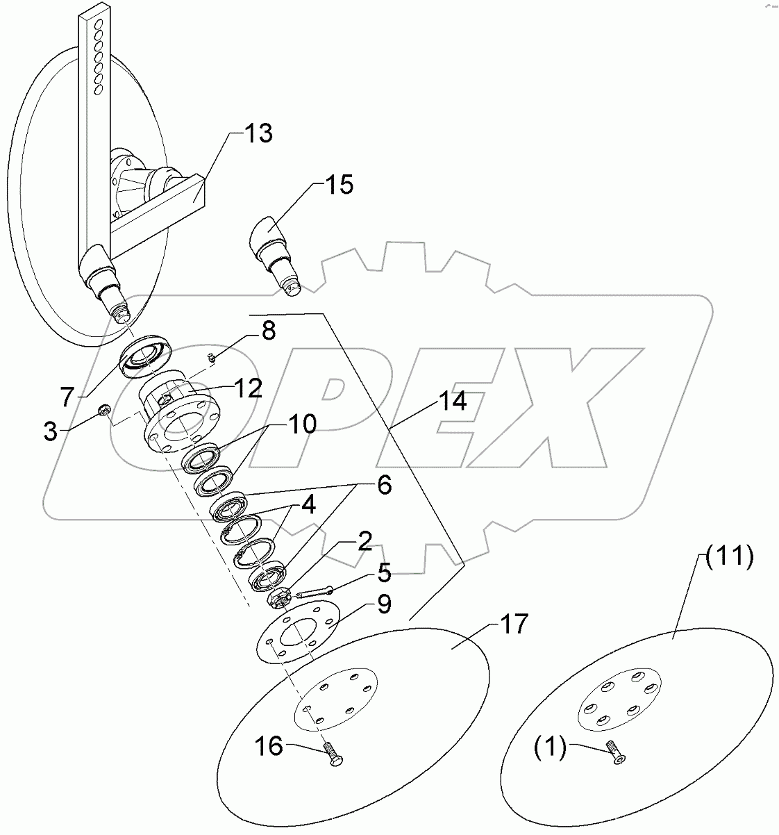  657 2418 Pair of hollow discs