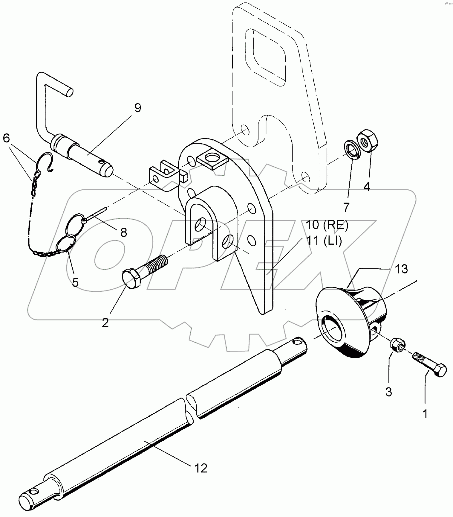  661 1390 Lower link connection