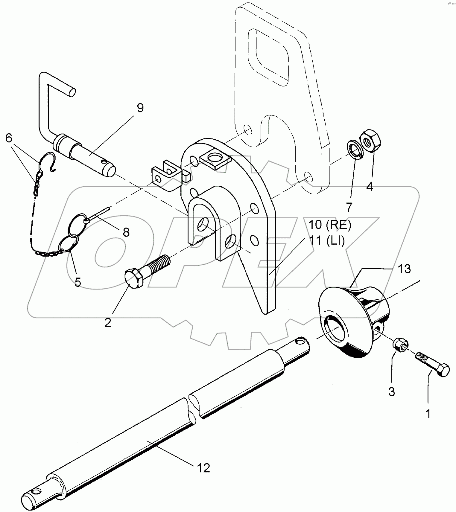  661 1393 Lower link connection