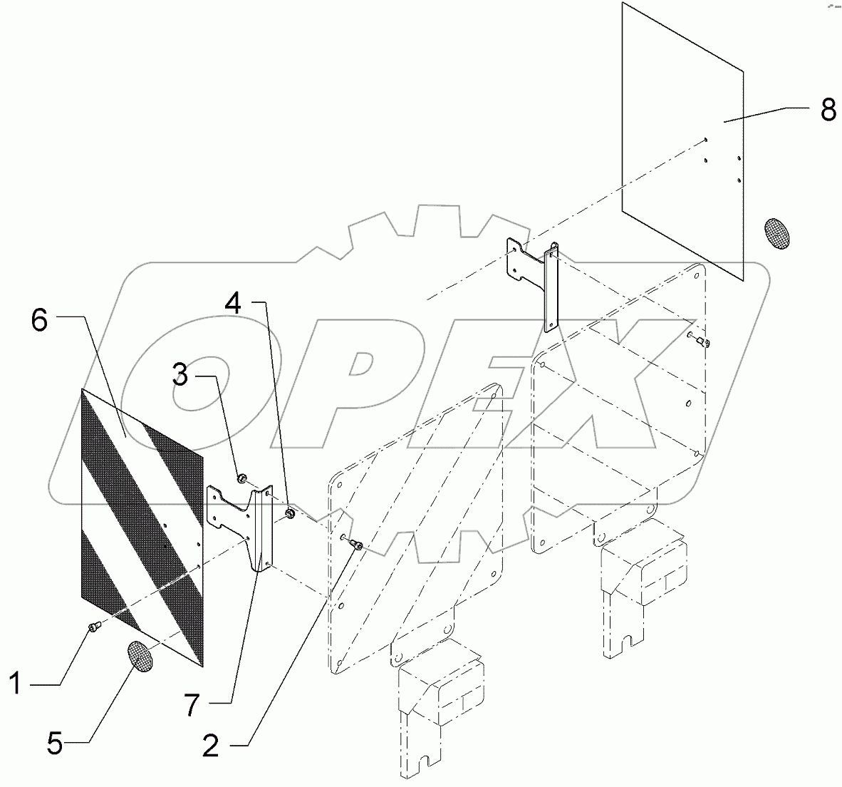  670 1714 Lateral warning board