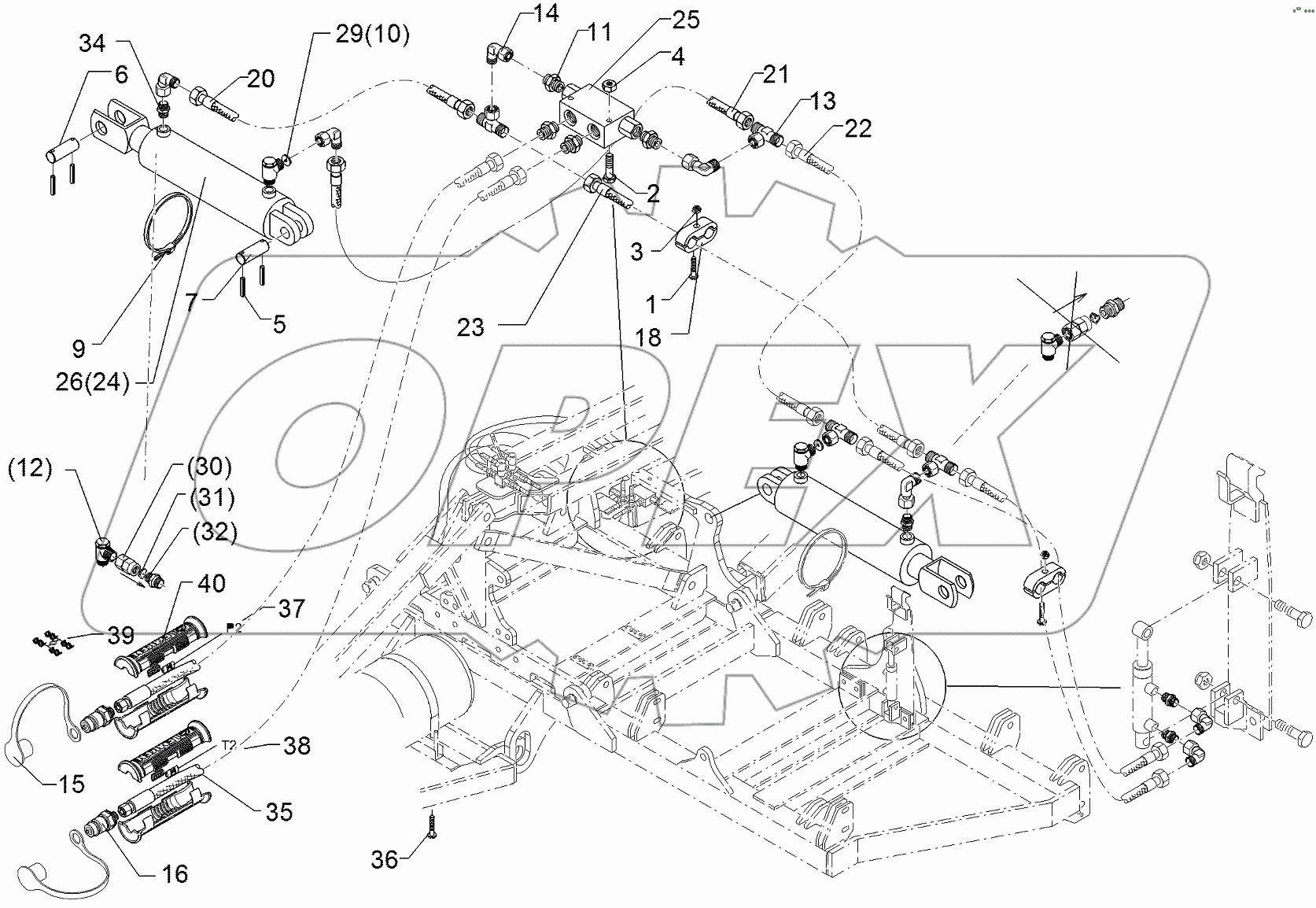  675 7030 Hydraulic assembly