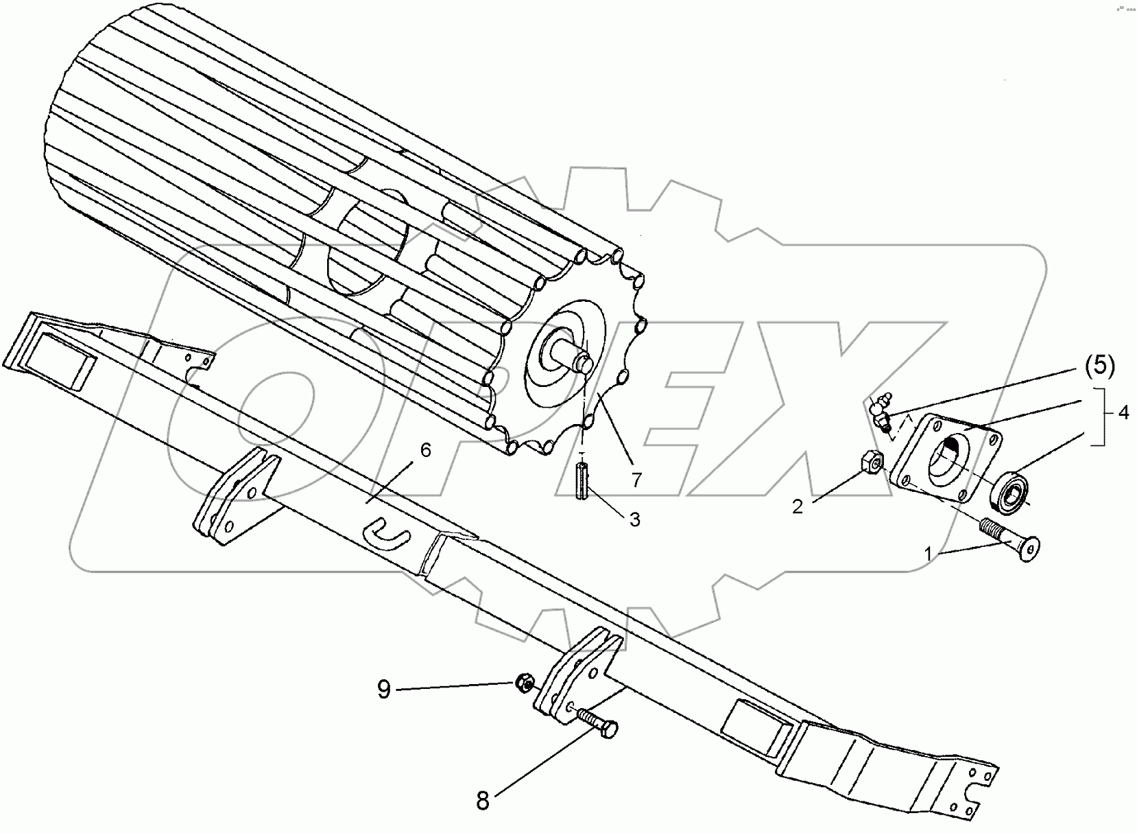  622 6606 Tube bar roller