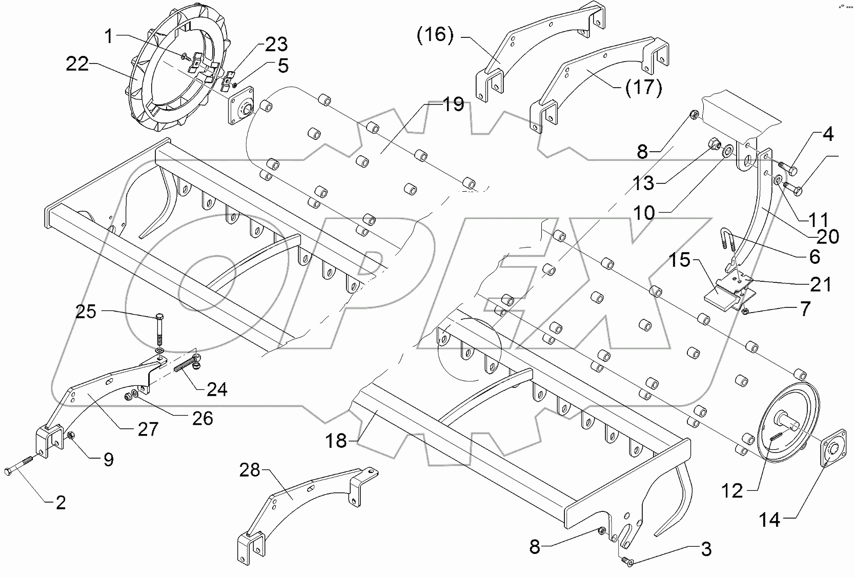  622 6765 Trapeze disc roller