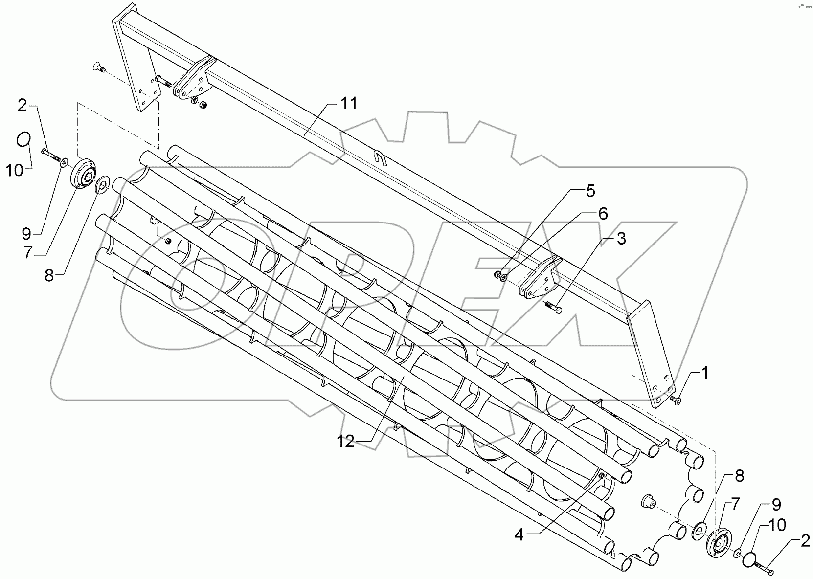  622 7282 Tube bar roller