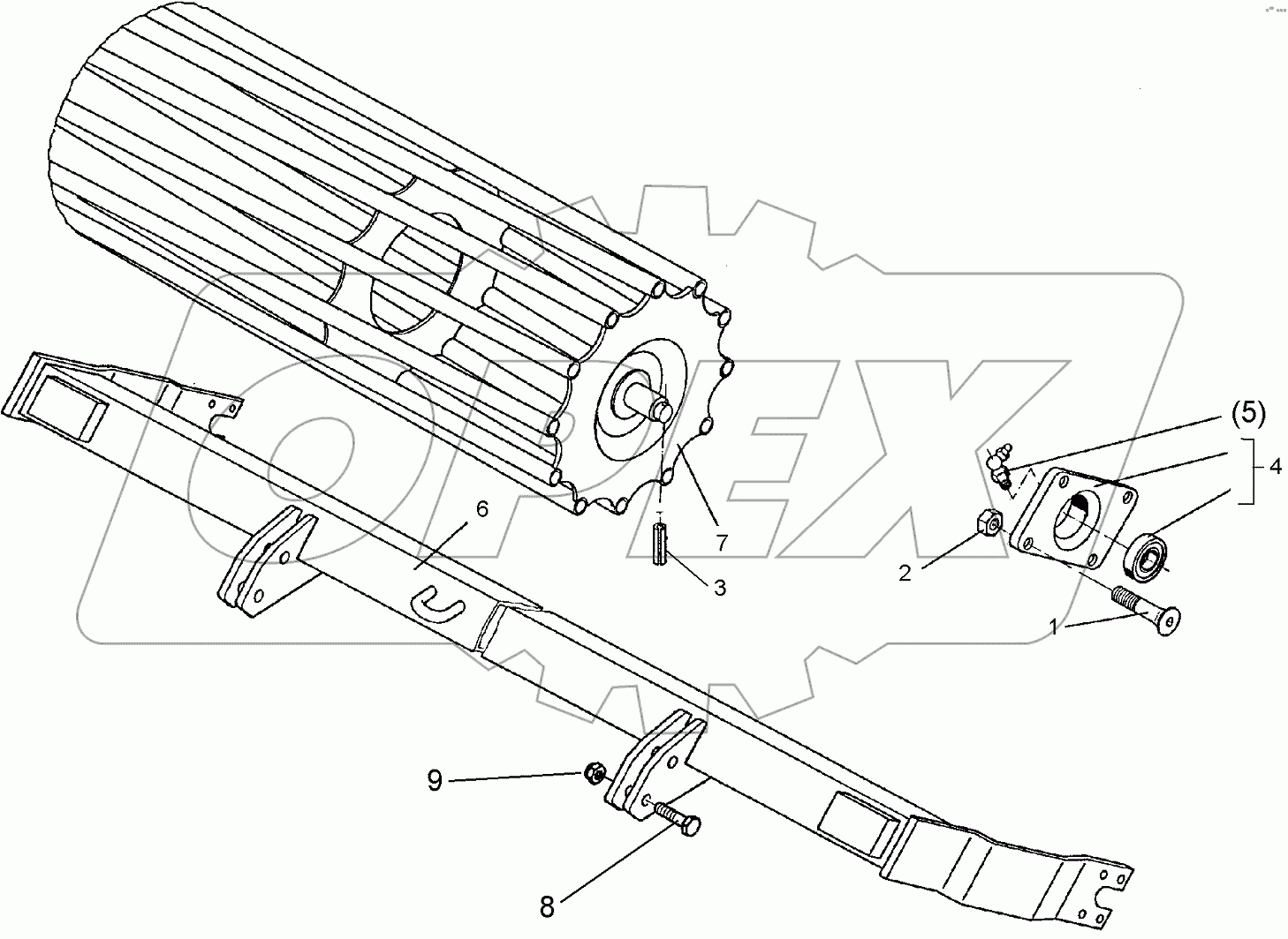  622 6608 Tube bar roller