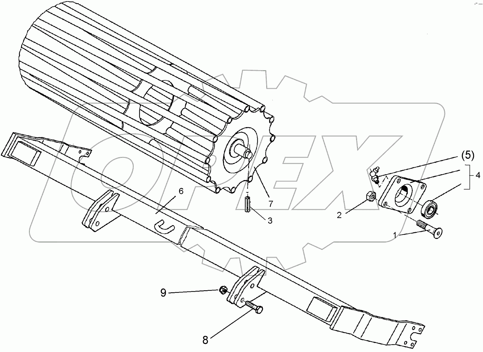  622 6609 Tube bar roller
