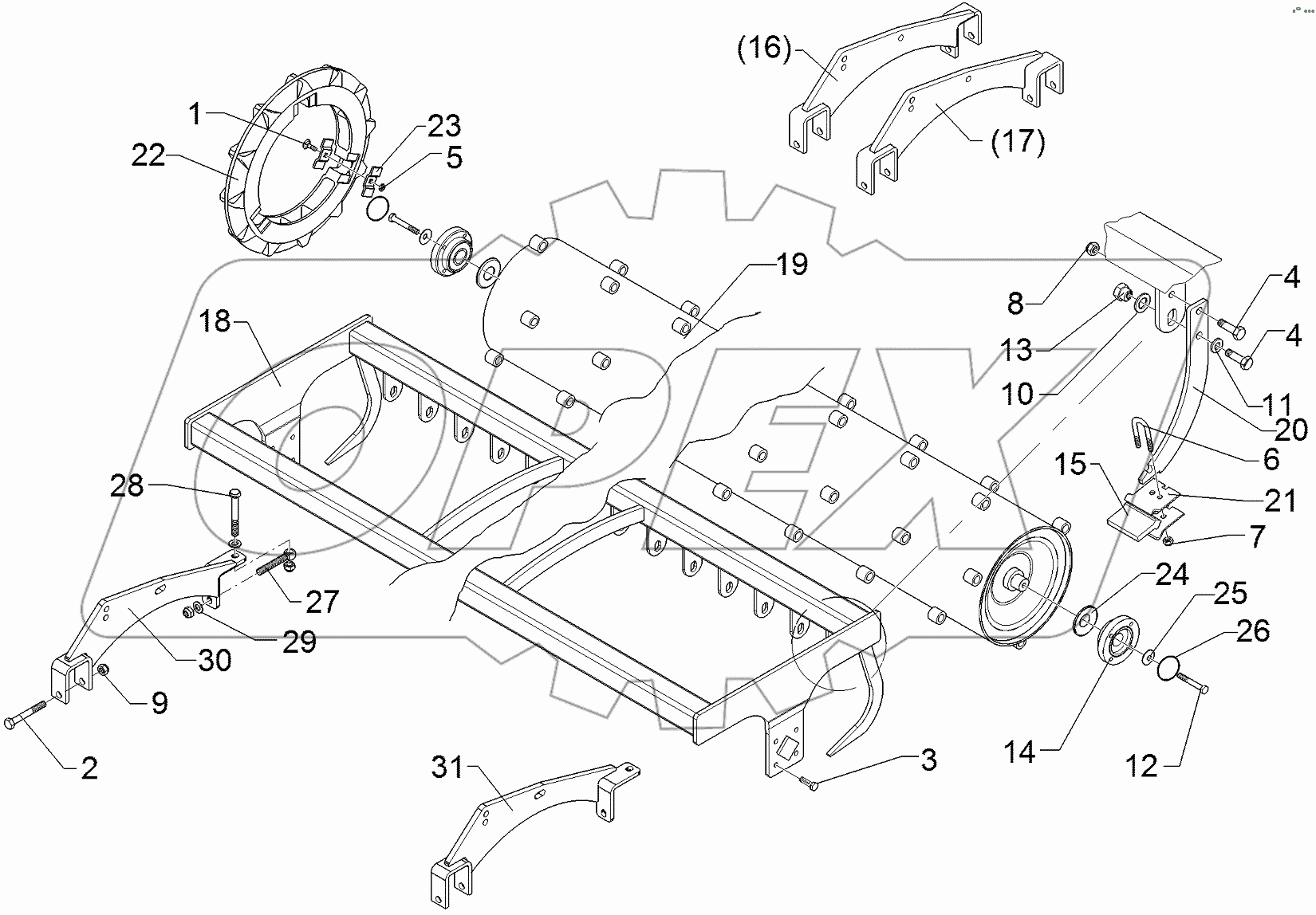  622 6780 Trapeze disc roller