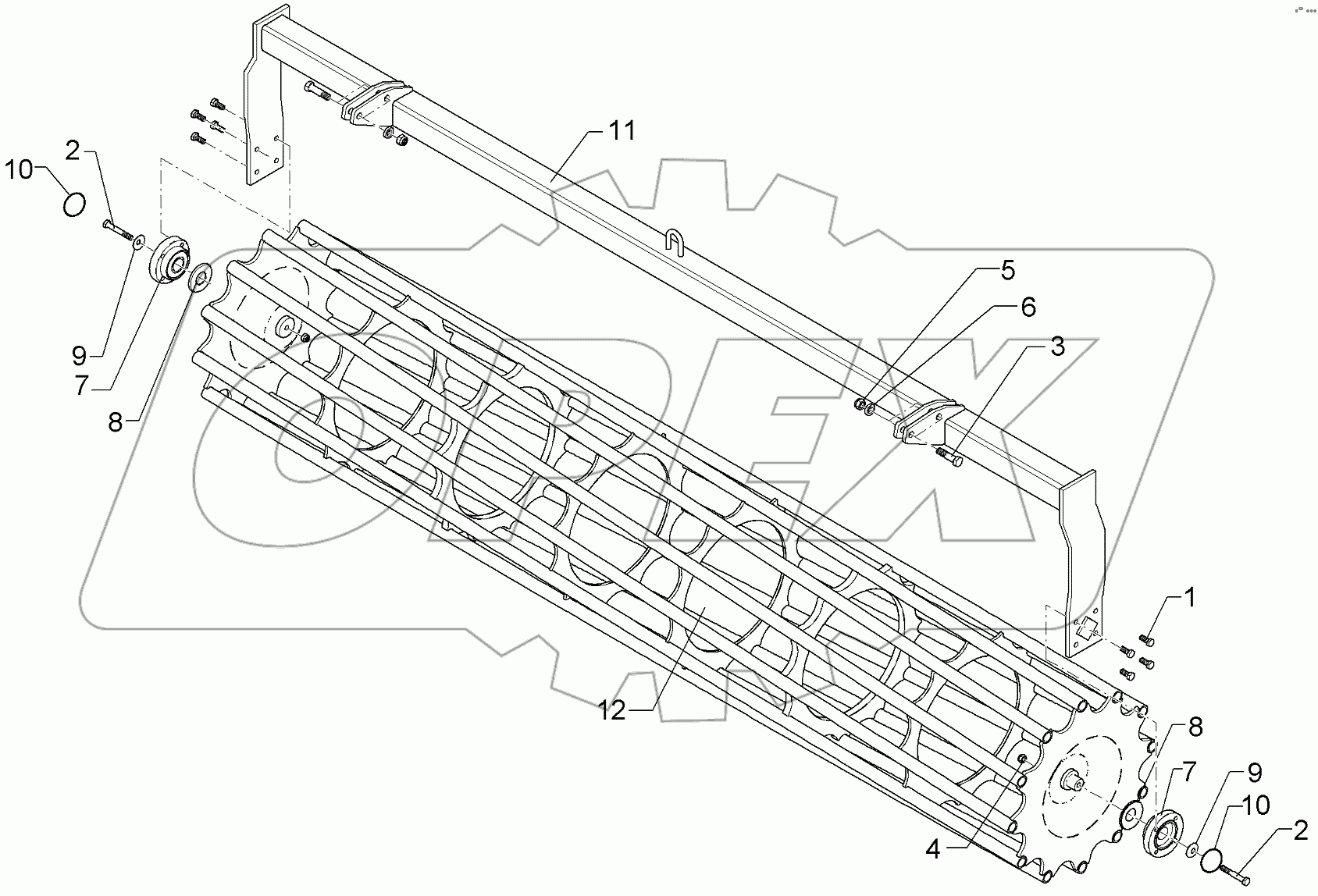  622 7269 Tube bar roller