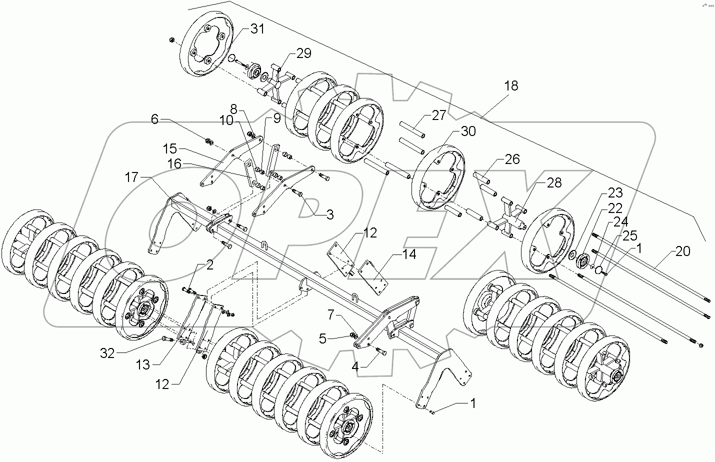  622 7400 Double profile roller