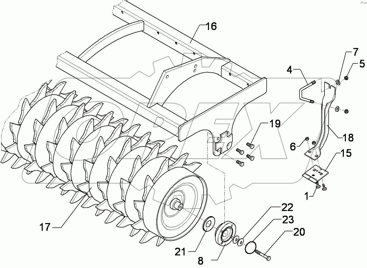  622 7532 Packer roller