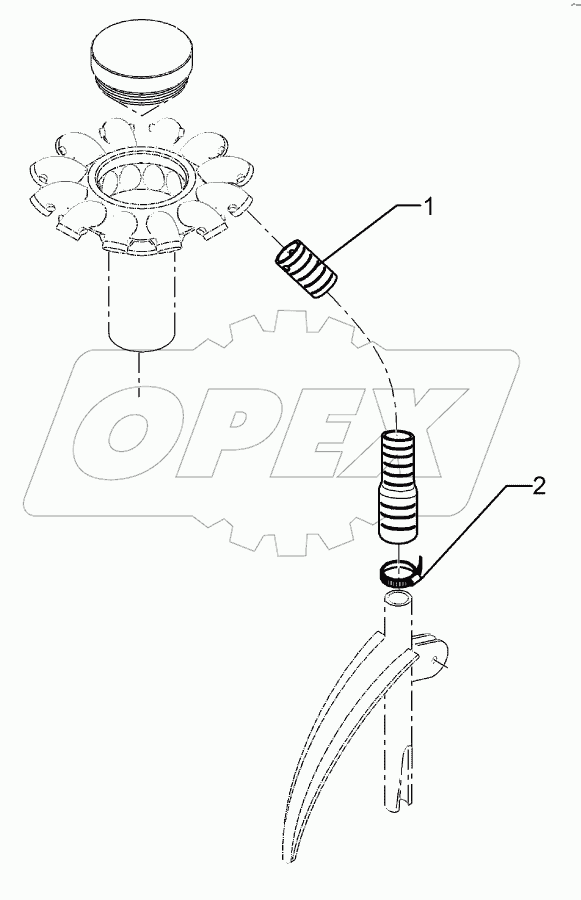 Flexible hose D25x940 2xD30