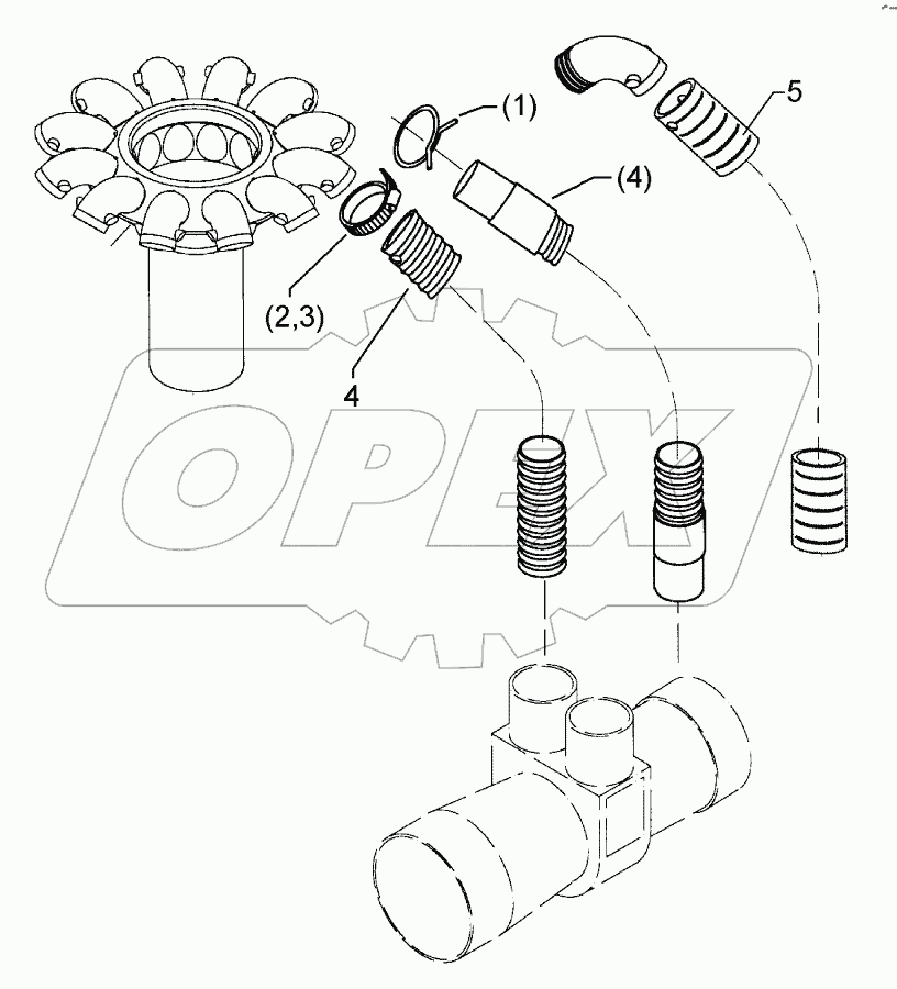 Flexible hose D25x450