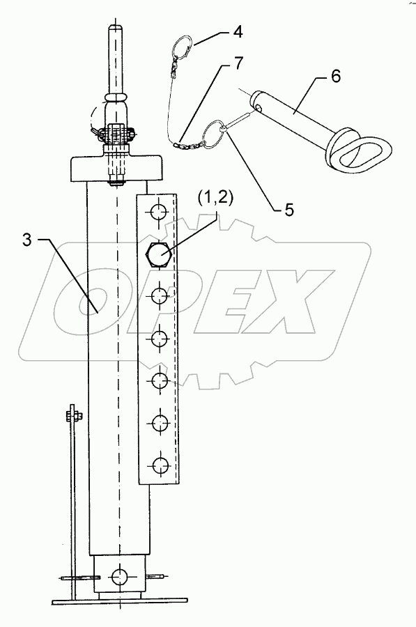 Stand D185x720 0-300mm