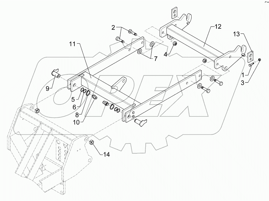 Lift linkage Solitair 12 1070lg.