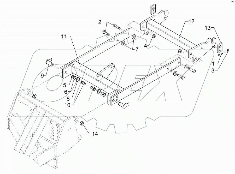Lift linkage Solitair 12 1240lg.