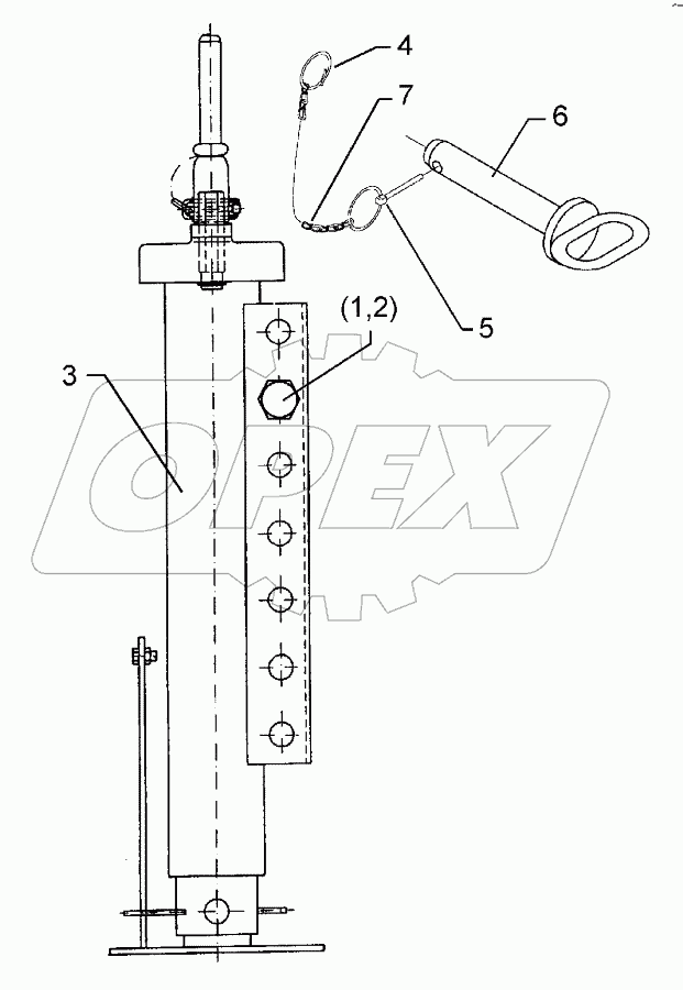 Stand D185x720 0-300mm