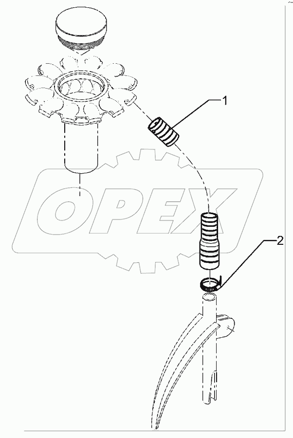 Flexible hose D25x940 2xD30