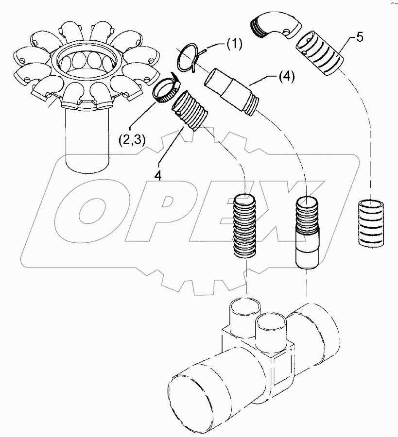 Flexible hose D25x450