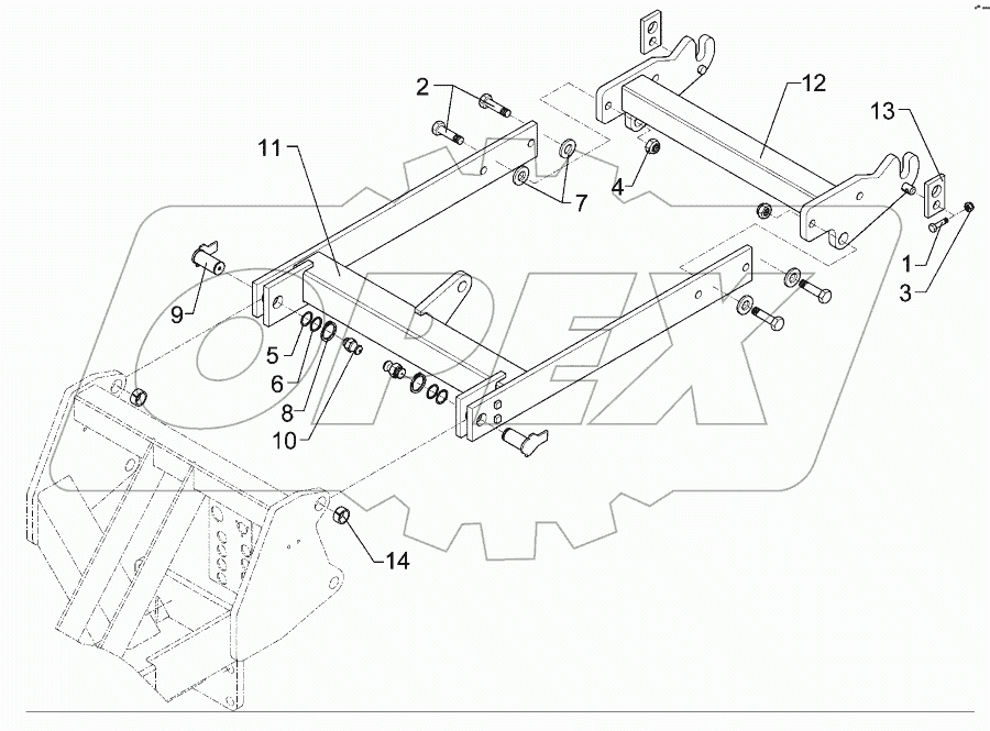 Lift linkage Solitair 12 1070lg.