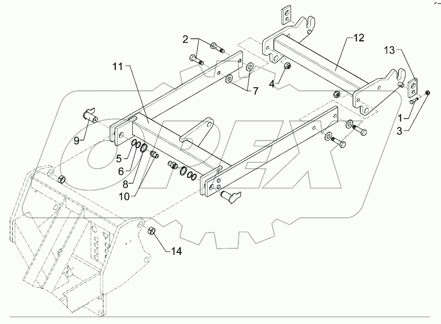 Lift linkage Solitair 12 1240lg.