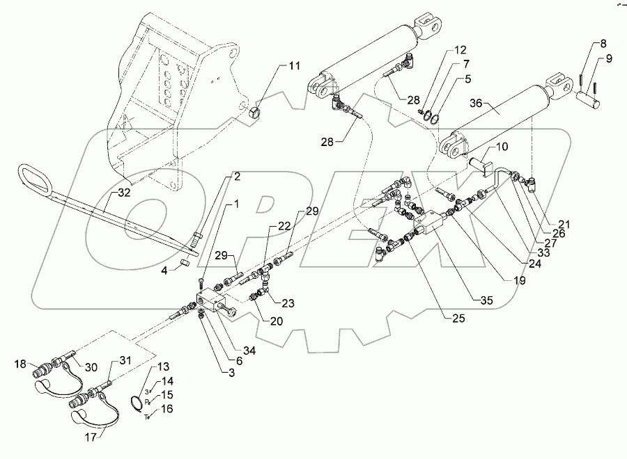 HY-assembly lift linkage Solitair 12