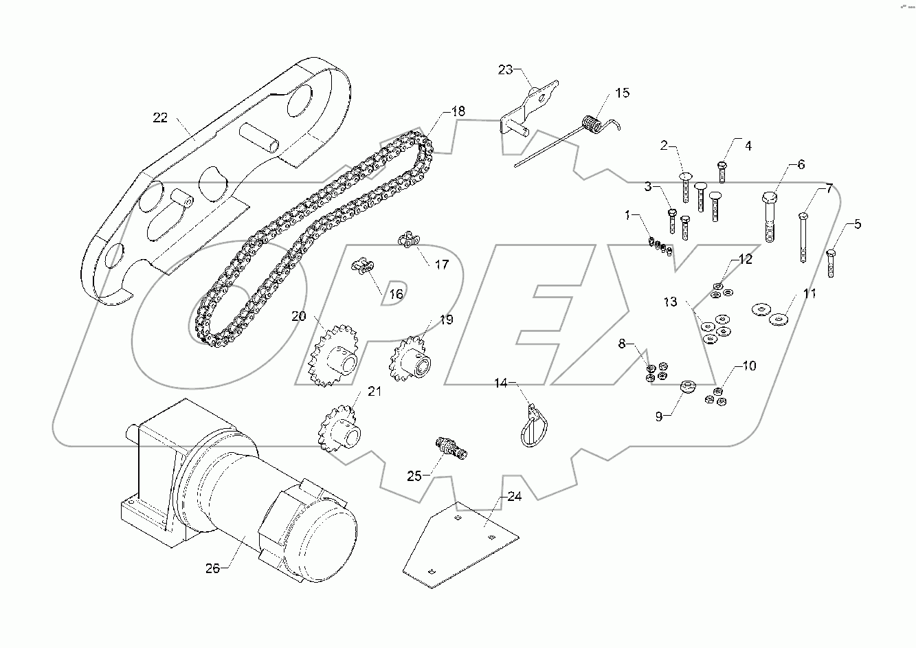 67310223 Electric drive fertilizer