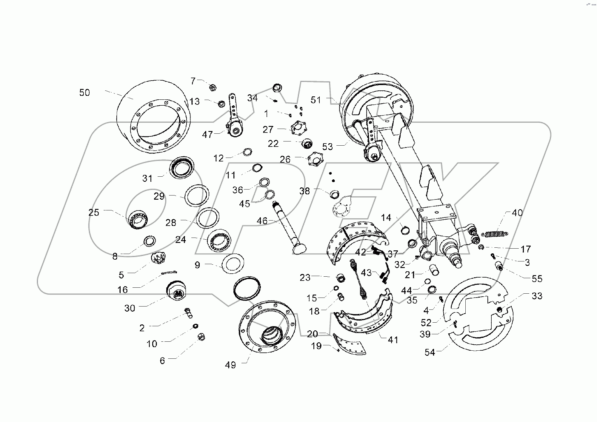 5508527 Braking axle