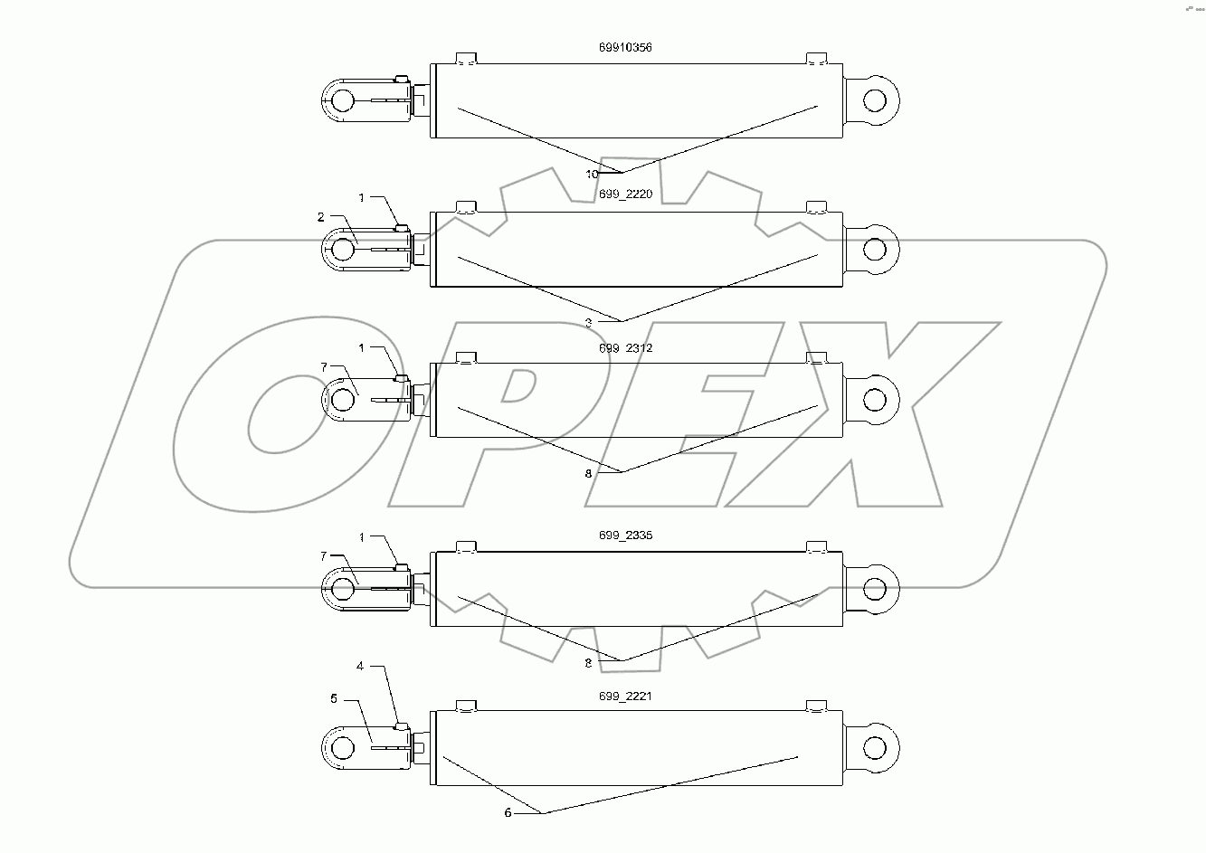 5752355 Hydraulic ram