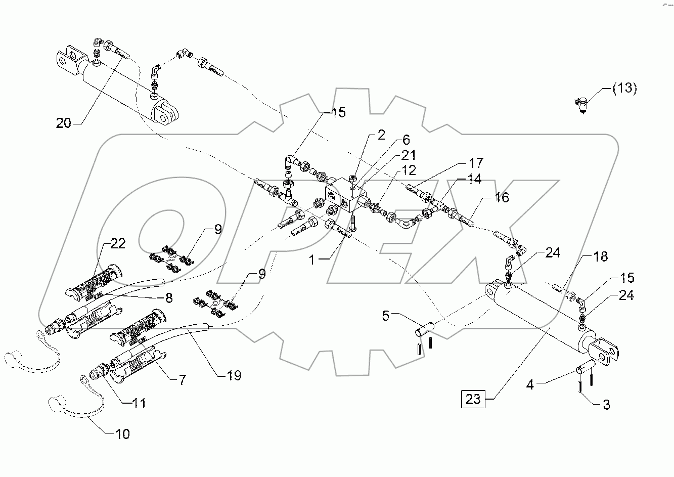 6758310 Hydraulic assembly folding de.
