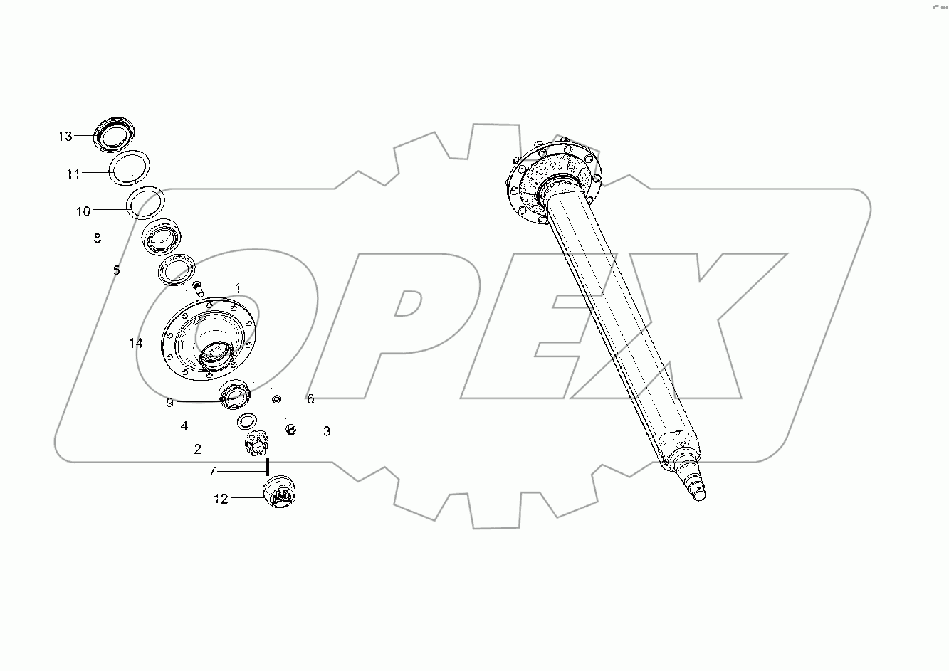55010221 Running axle