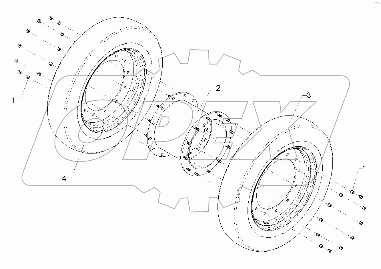 55010361 Twin wheel
