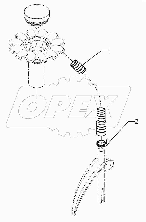 Flexible hose D25x940 2xD30