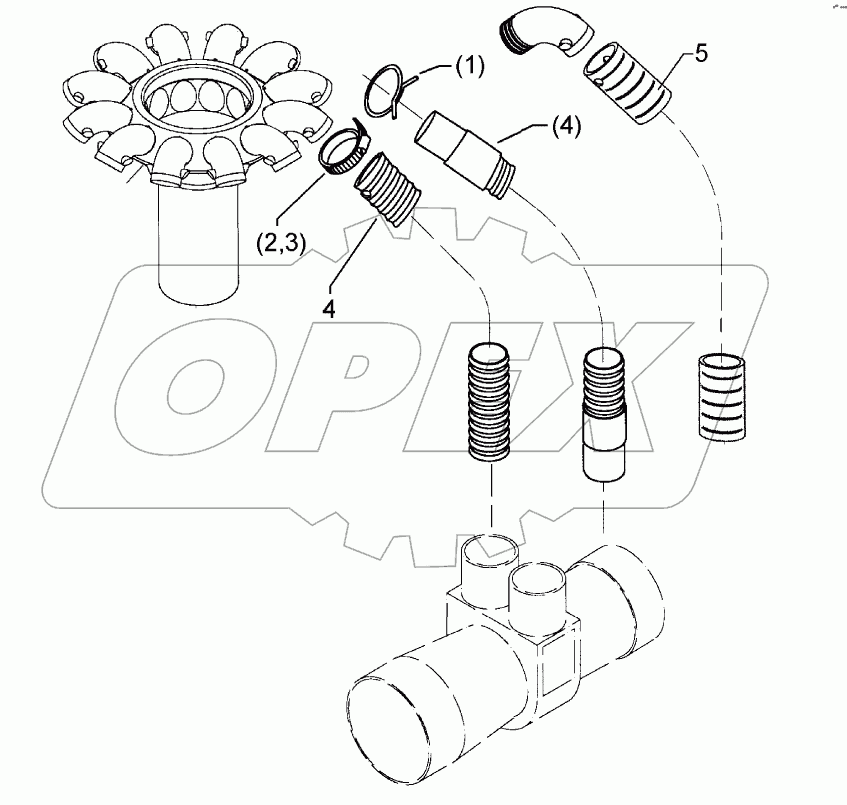 Flexible hose D25x450
