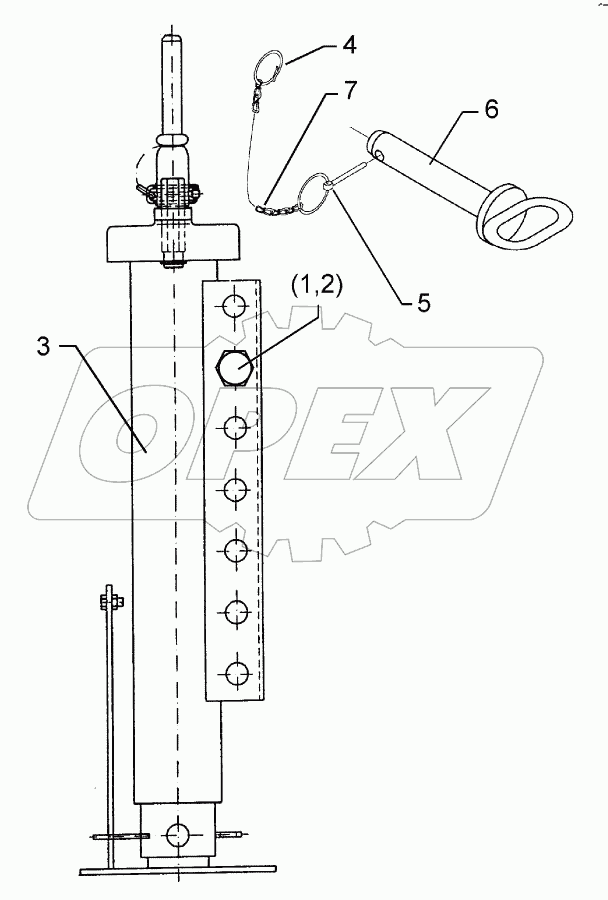 Stand D185x720 0-300mm
