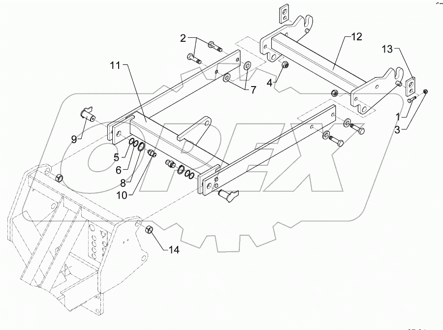 Lift linkage Solitair 12 1070lg.