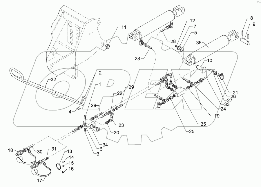HY-assembly lift linkage Solitair 12