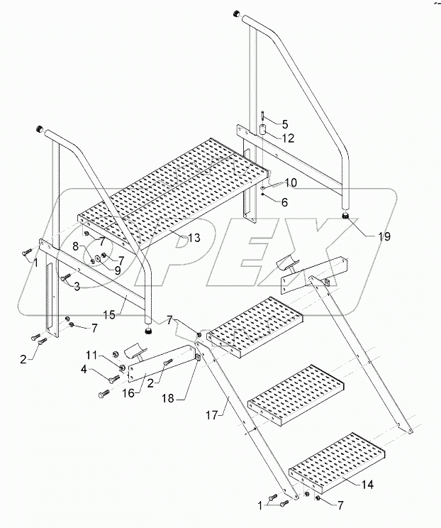 682 3016 Step with platform