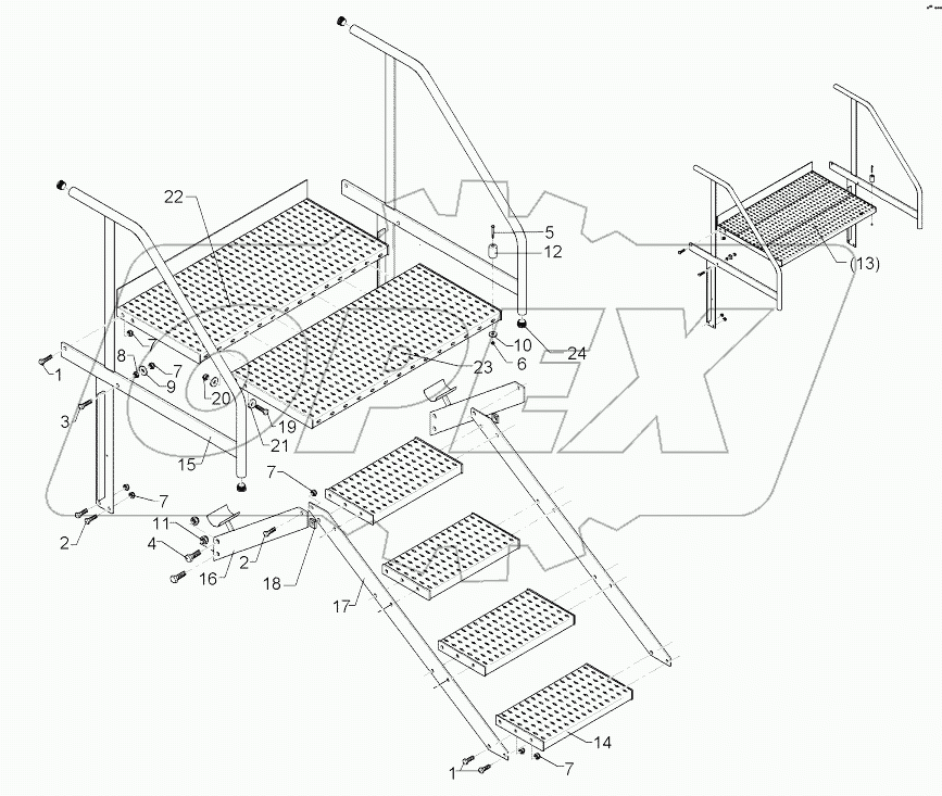 682 3019 Step with platform