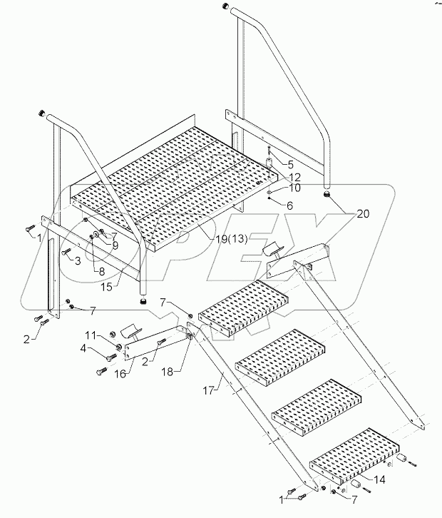 682 3020 Step with platform