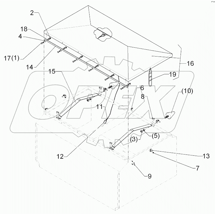 682 5601 Cover plane for hopper