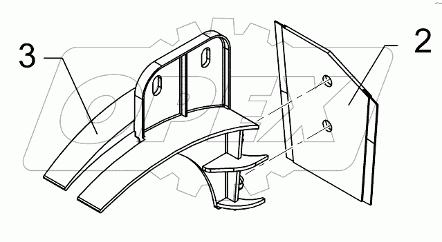 582 6012 Cover with hard metal scraper