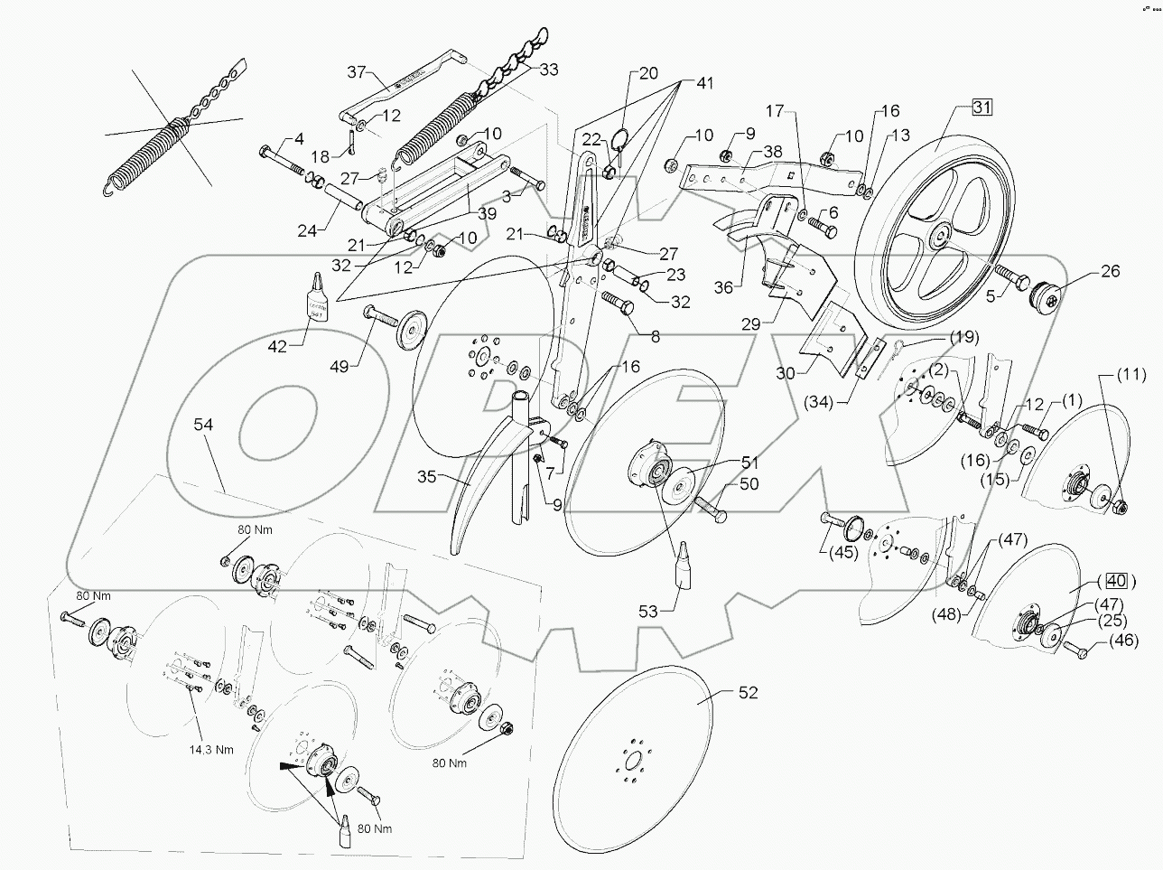 682 6032 Double disc coulter + roller