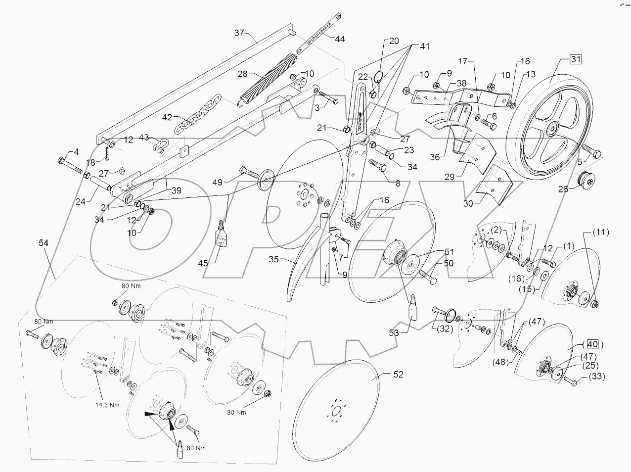 682 6034 Double disc coulter + roller