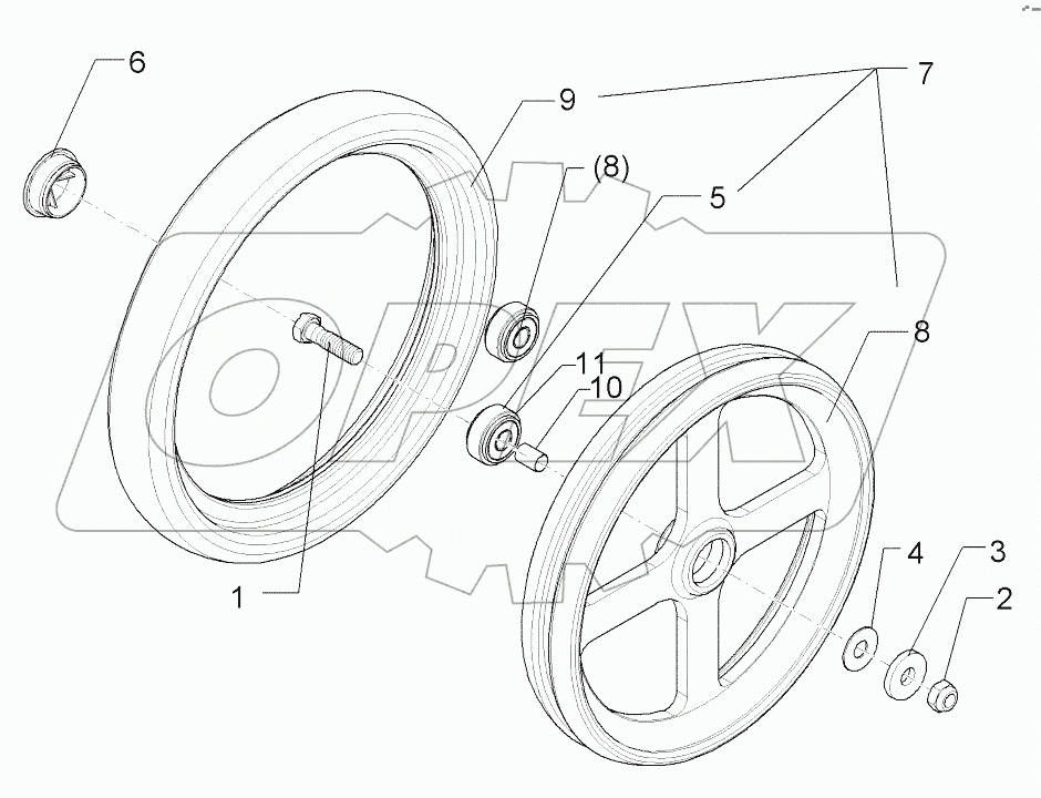 682 6141 Pressure roller