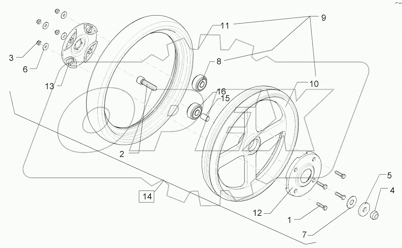 682 6142 Pressure roller