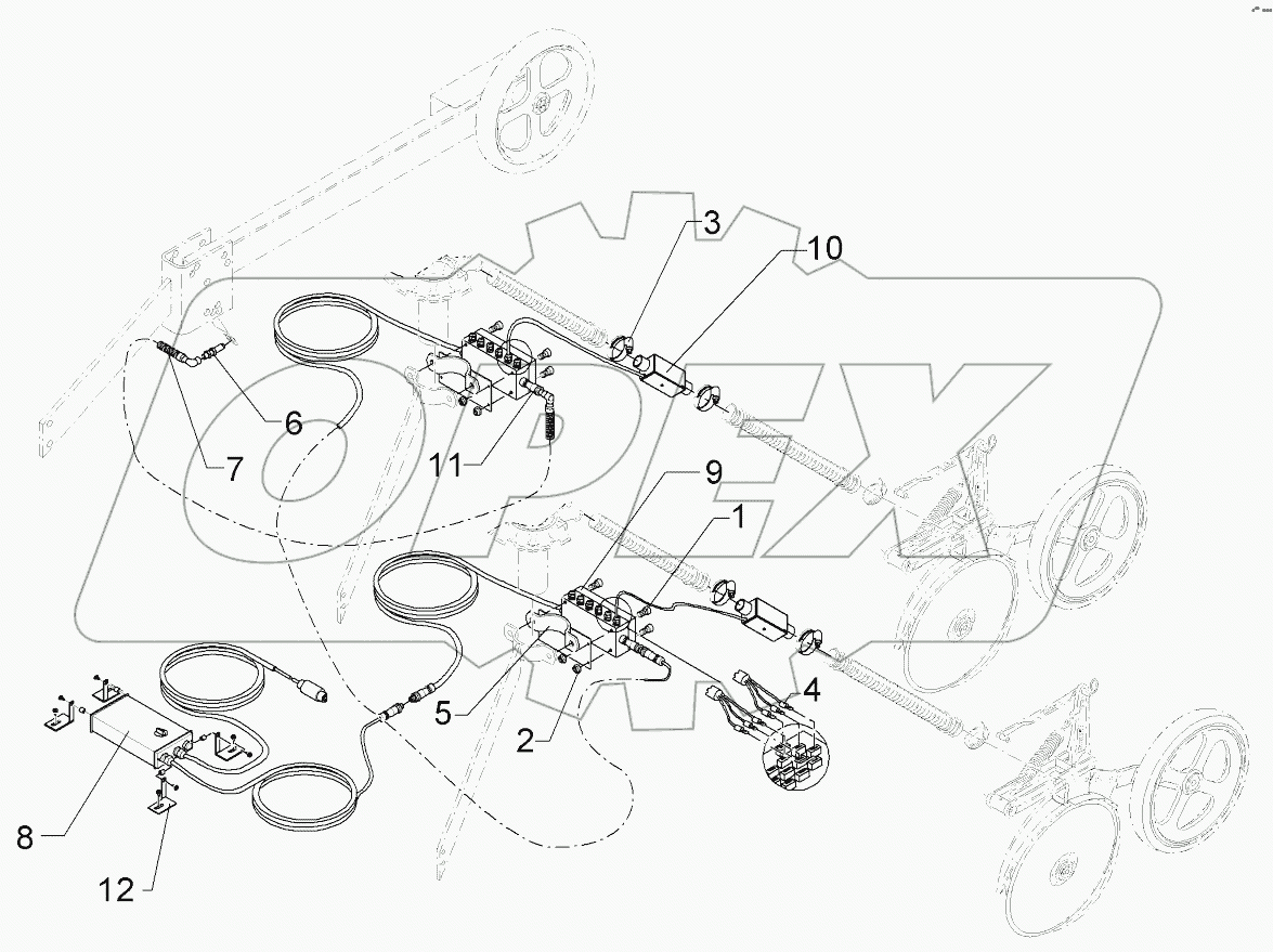 673 1032 Tramline-distributor control