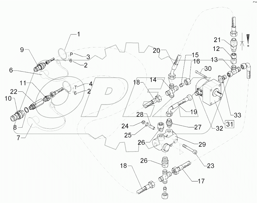 675 8205 Hydraulic assembly fan